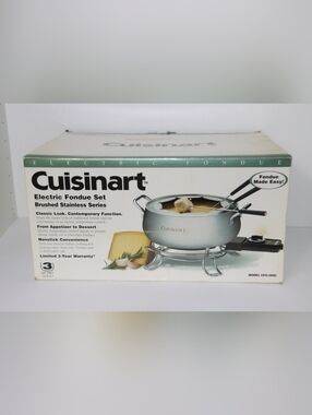 Cuisinart Electric Fondue Set Model CFO-3SSC  New/openbox